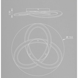 Plafonnier design Planet 75 cm - Mantra