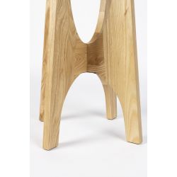 Table d'appoint ronde bois et verre Kobe - Zuiver