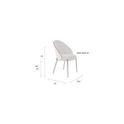 Fauteuil tissu lounge RODIN - Dutchbone