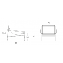 Chaise longue de jardin Dress Code Basic - Scab design