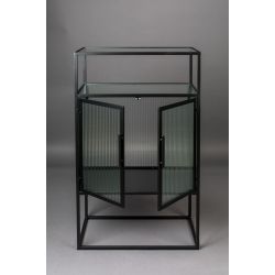 Meuble de rangement Boli métal noir et verre - Dutchbone