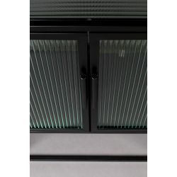 Meuble de rangement Boli métal noir et verre - Dutchbone