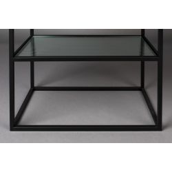Meuble de rangement small Boli métal noir et verre - Dutchbone