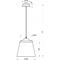 Suspension design Woody 30 cm