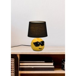 Lampe de table "smiley" COOLIO noir