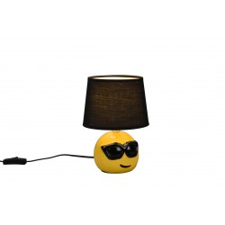 Lampe de table "smiley" COOLIO noir