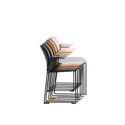 Fauteuils Stacks à pieds luges - lot de 4