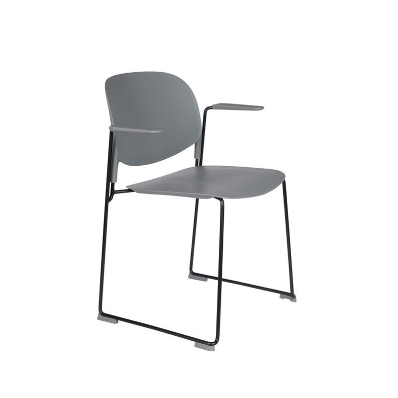 Fauteuils Stacks à pieds luges - lot de 4 Fauteuils Stacks à pieds luges - lot de 4