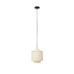 Suspension abat-jour large en coton Arjun - Boite à design