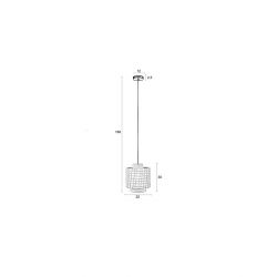 Suspension abat-jour large en coton Arjun - Boite à design