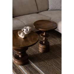 Table basse ronde bois de manguier Cath - Dutchbone