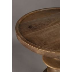 Table d'appoint ronde bois de manguier Cath - Dutchbone