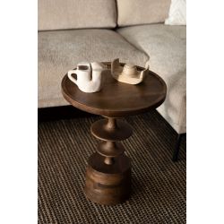 Table d'appoint ronde bois de manguier Cath - Dutchbone