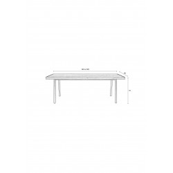 Table en bois et métal 180 x 90 HARVEST