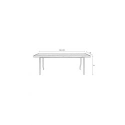 Table en bois et métal 220 x 90 HARVEST