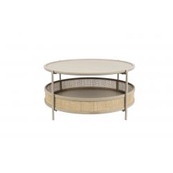 Table basse ronde double plateau Makoto