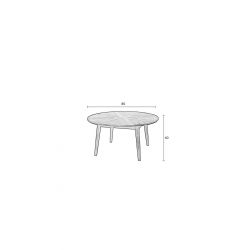 Table basse ronde Fabio 80 cm