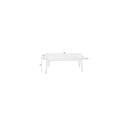 Table basse bois rectangle Fabio