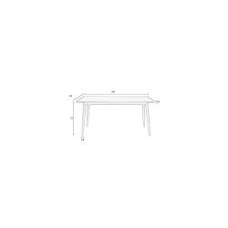 Table de repas en bois Fabio 160x80