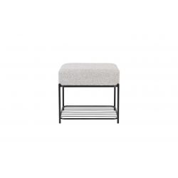 Tabouret avec coussin tissu Milou