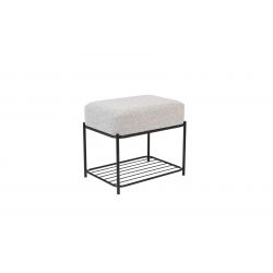 Tabouret avec coussin tissu Milou