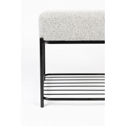 Tabouret avec coussin tissu Milou