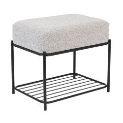 Tabouret avec coussin tissu Milou