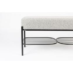 Banc avec coussin tissu Milou