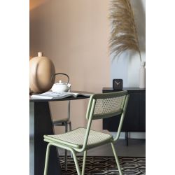 Chaises en bois massif et rotin JORT - Lot de 2