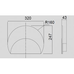 Applique led lune Marmol - Mantra