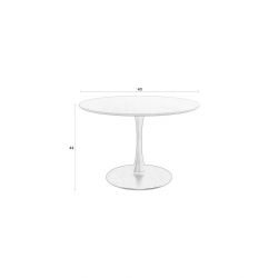 Table de repas ronde RAKU pied tulipe