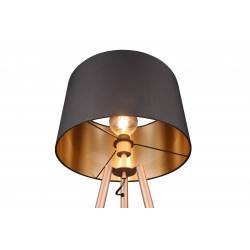 Lampadaire trépied avec plateau design COLETTE noir et bronze