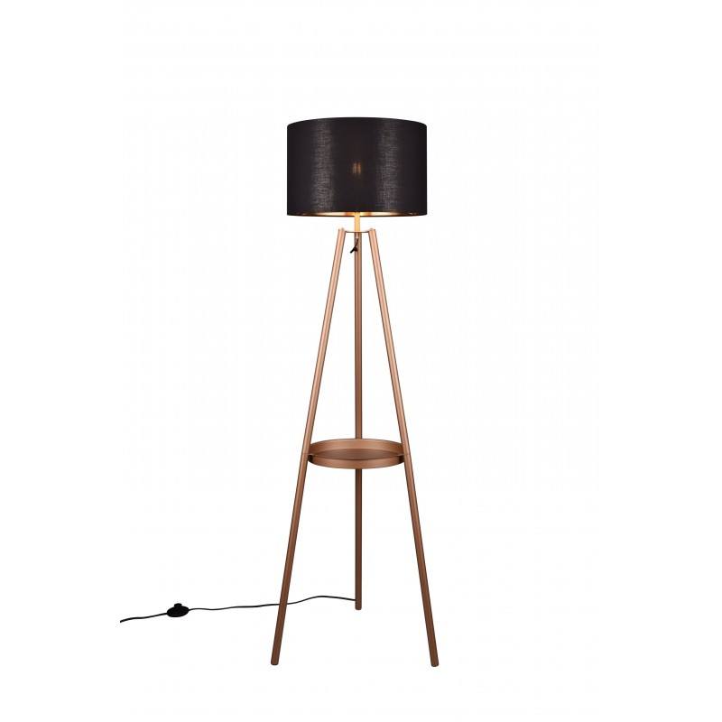 Lampadaire trépied avec plateau design COLETTE noir et bronze Lampadaire trépied avec plateau design COLETTE noir et bronze