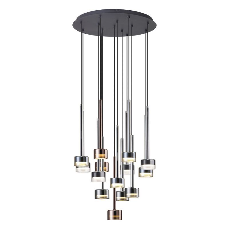 Suspensions ronde 14L verre Tonic Mantra 12W IP20