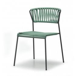 Lot de deux - chaise extérieur en corde cadre anthracite LISA