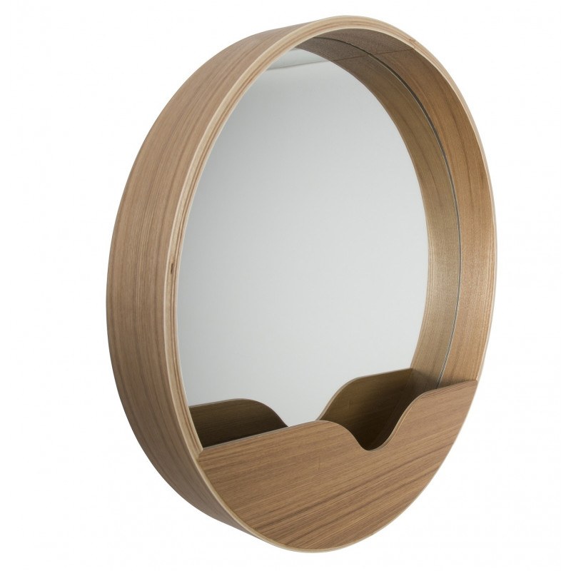 Miroir Round wall en bois Zuiver Miroir Round wall en bois Zuiver