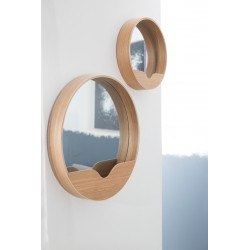 Miroir Round wall en bois Zuiver