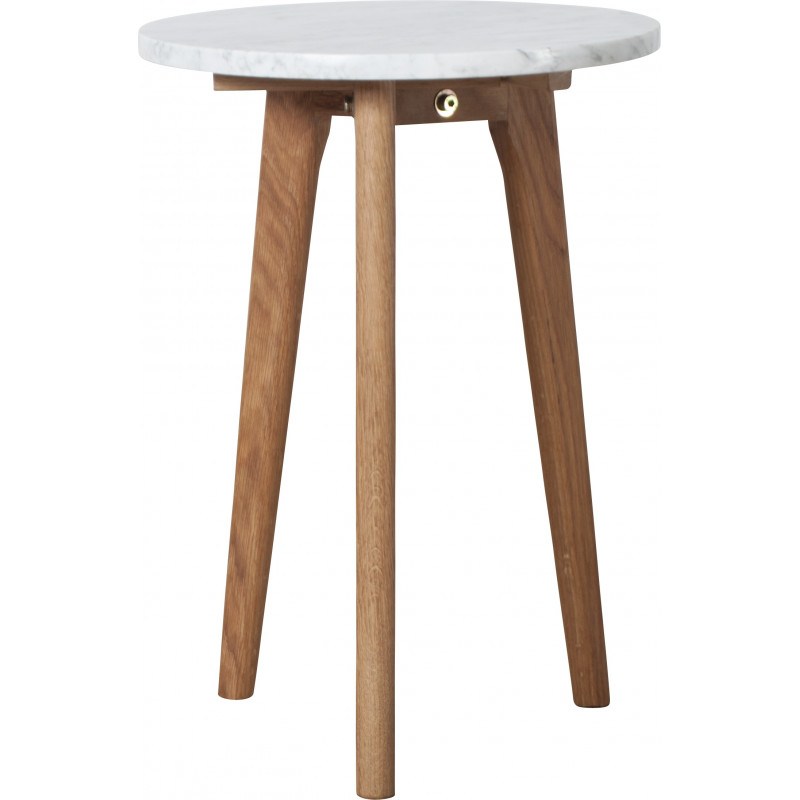 Table basse WHITE STONE marbre et bois