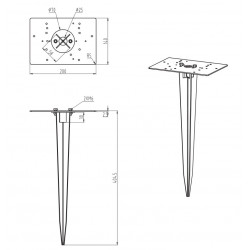 Piquet fixation borne de jardin