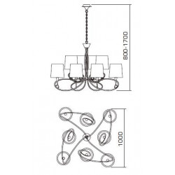 Suspension Mara blanche 8L design mantra