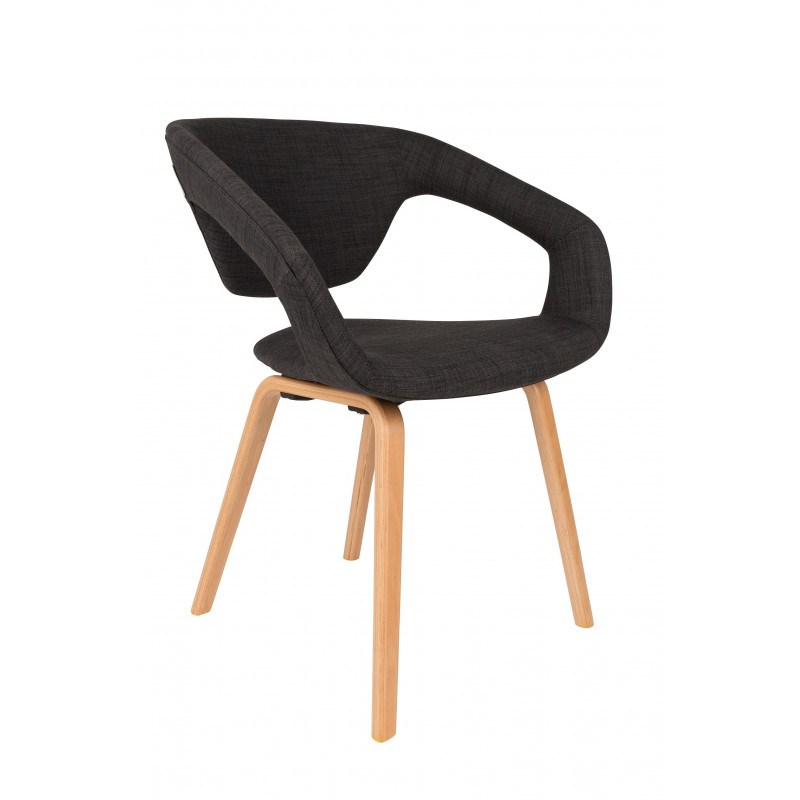 Chaise design Flex back pieds bois naturels - zuiver