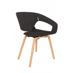Chaise design Flex back pieds bois naturels - zuiver