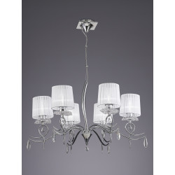 Suspension baroque six lampes Louise