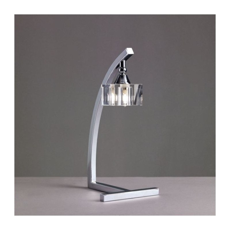 Lampe à poser Cuadrax 1L verre optique Mantra