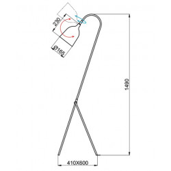 Lampadaire FIFTY ls au look année 50 aluminor