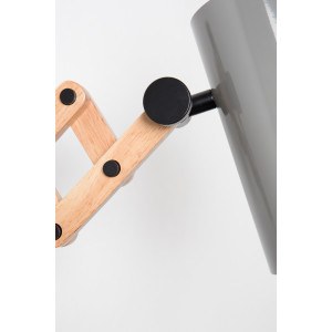 Applique extensible FLEX dimmable en acier et bois d'hévéa