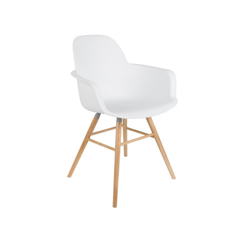 Fauteuil scandinave ALBERT KUIP blanc pied bois Fauteuil scandinave ALBERT KUIP blanc pied bois