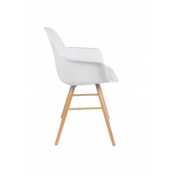 Fauteuil scandinave ALBERT KUIP blanc pied bois