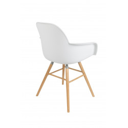 Chaises scandinave ALBERT KUIP blanc pied bois