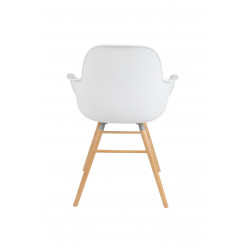 Chaises scandinave ALBERT KUIP blanc pied bois